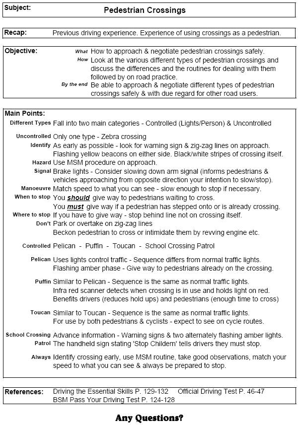 Pedestrian Crossings